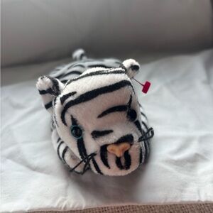 Ty Beanie Baby Blizzard The White Tiger 6" Plush Stuffed Animal Toy NO HANG TAG